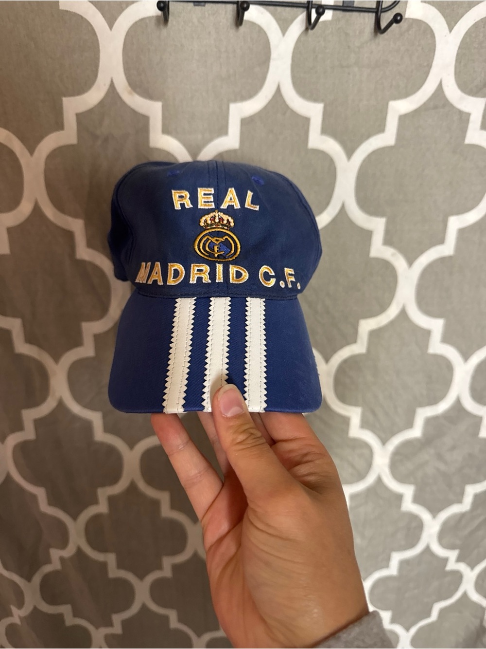 Vintage Adidas Real Madrid C.F. Blue Baseball Cap Strapback Hat